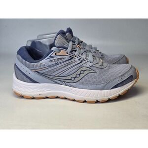 Saucony Cohesion 13 Running Shoes Womens Size 7.5 Gray Purple Mesh S10559-3